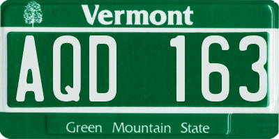 VT license plate AQD163