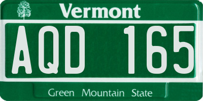 VT license plate AQD165