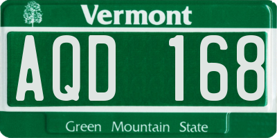 VT license plate AQD168