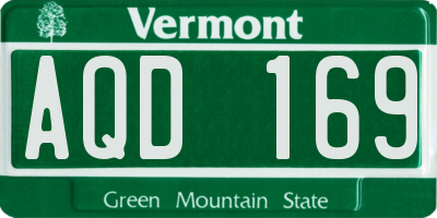 VT license plate AQD169