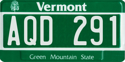 VT license plate AQD291