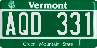 VT license plate AQD331