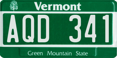 VT license plate AQD341