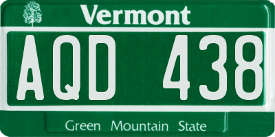 VT license plate AQD438