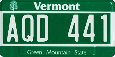 VT license plate AQD441