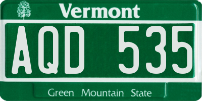 VT license plate AQD535