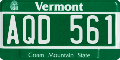 VT license plate AQD561