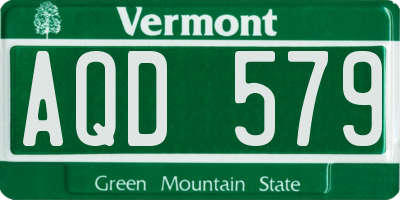 VT license plate AQD579