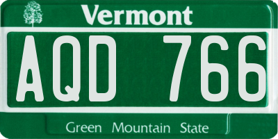 VT license plate AQD766