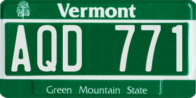 VT license plate AQD771