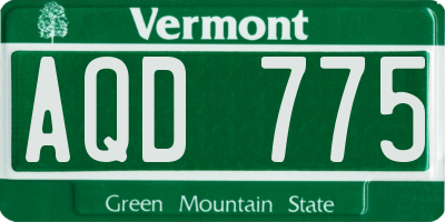 VT license plate AQD775