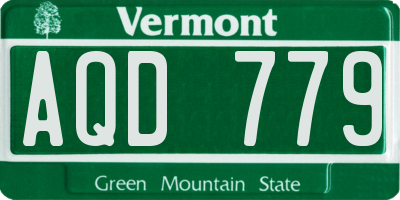VT license plate AQD779