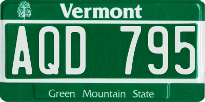 VT license plate AQD795