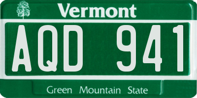 VT license plate AQD941