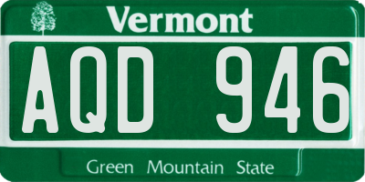 VT license plate AQD946