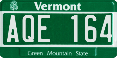 VT license plate AQE164