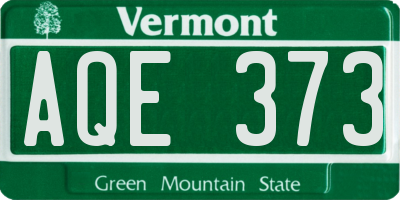 VT license plate AQE373
