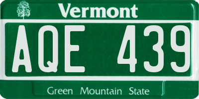 VT license plate AQE439