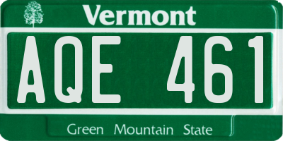 VT license plate AQE461