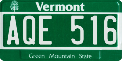 VT license plate AQE516