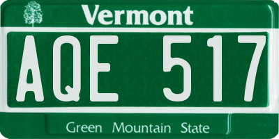 VT license plate AQE517