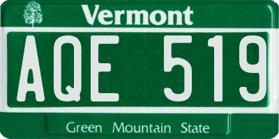 VT license plate AQE519