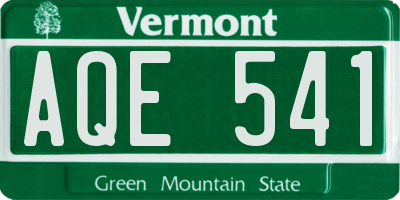 VT license plate AQE541