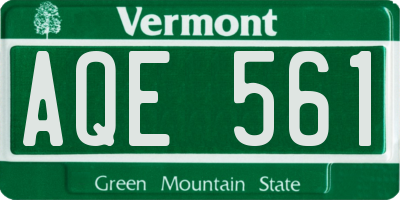 VT license plate AQE561