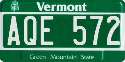 VT license plate AQE572