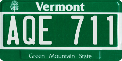 VT license plate AQE711