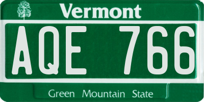 VT license plate AQE766