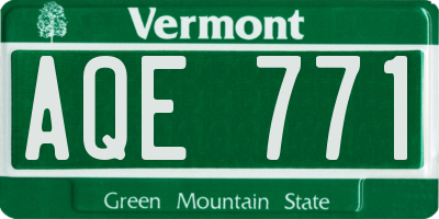 VT license plate AQE771