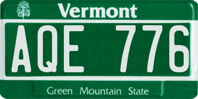 VT license plate AQE776