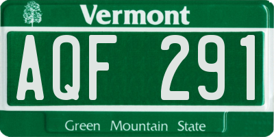 VT license plate AQF291