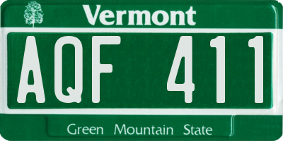 VT license plate AQF411