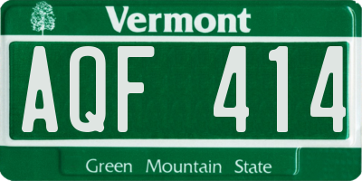 VT license plate AQF414
