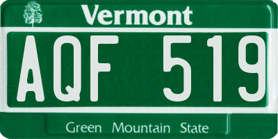 VT license plate AQF519