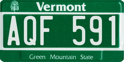 VT license plate AQF591