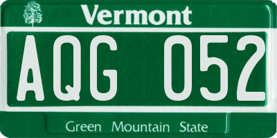 VT license plate AQG052