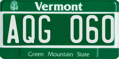 VT license plate AQG060