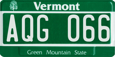 VT license plate AQG066