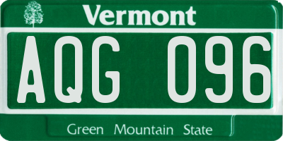VT license plate AQG096