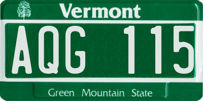 VT license plate AQG115