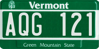 VT license plate AQG121