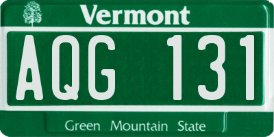 VT license plate AQG131
