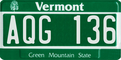 VT license plate AQG136