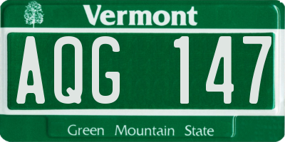 VT license plate AQG147