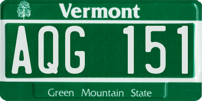VT license plate AQG151