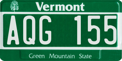 VT license plate AQG155