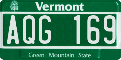 VT license plate AQG169
